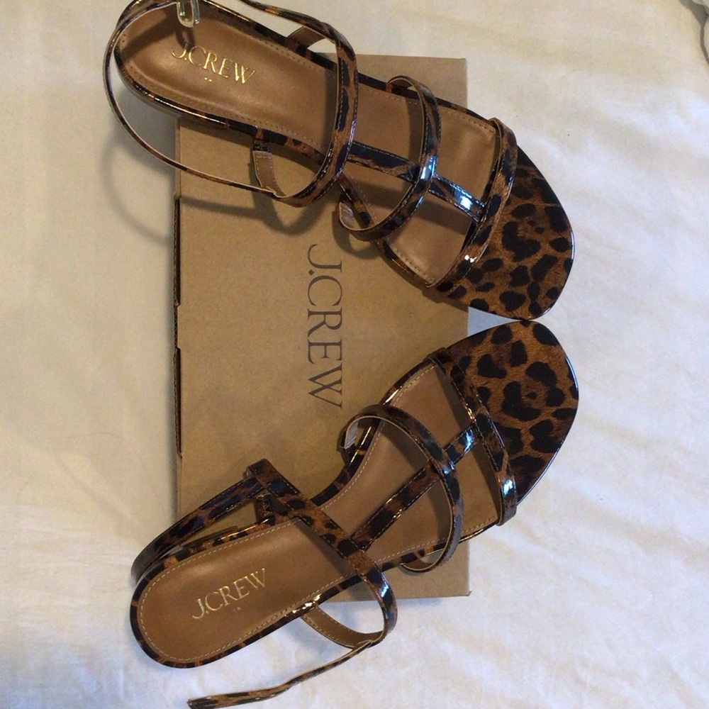 J. Crew Brown Leopard Sandals